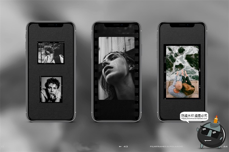 图片[4]-胶卷胶片框架品牌推广新媒体电商海报PNG边框PSD样机模板PS素材-设计猿