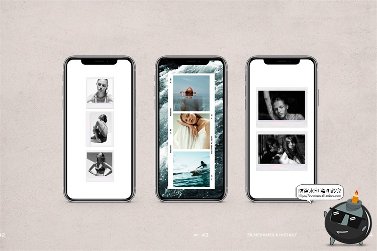 图片[8]-胶卷胶片框架品牌推广新媒体电商海报PNG边框PSD样机模板PS素材-设计猿