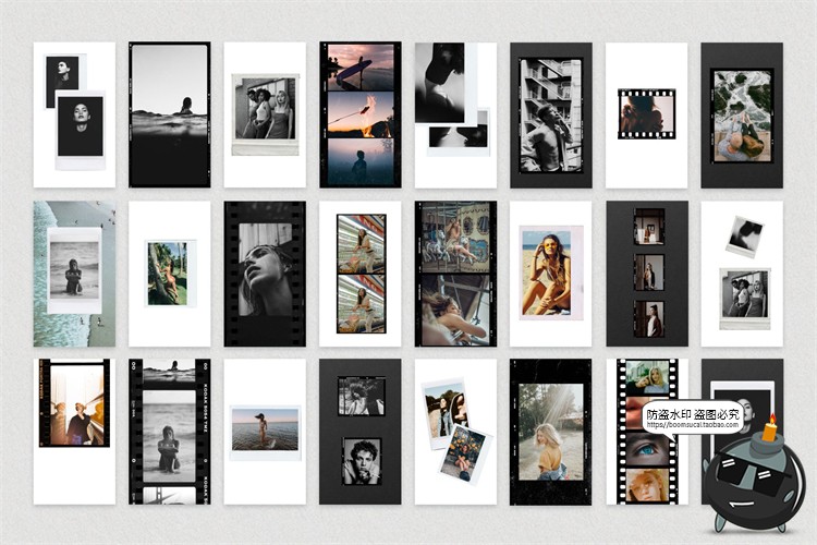 图片[12]-胶卷胶片框架品牌推广新媒体电商海报PNG边框PSD样机模板PS素材-设计猿