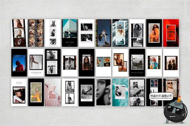 胶卷胶片框架品牌推广新媒体电商海报PNG边框PSD样机模板PS素材-设计猿