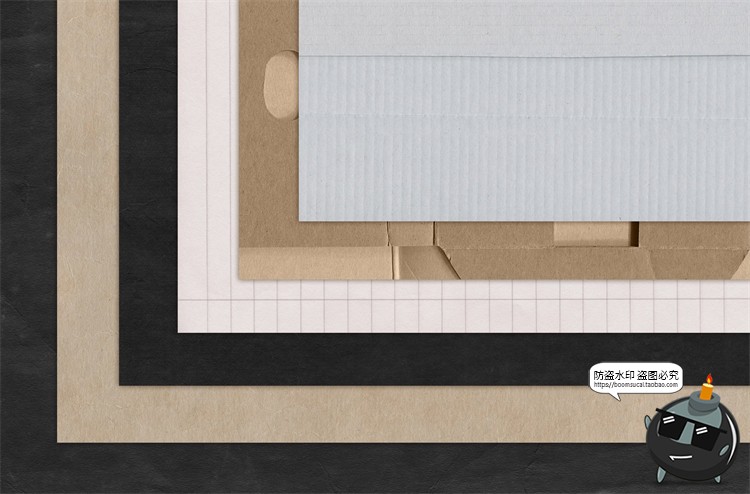 复古做旧划痕撕裂毛边瓦楞硬板纸背景底纹理纸皮材质JPG图片素材-设计猿