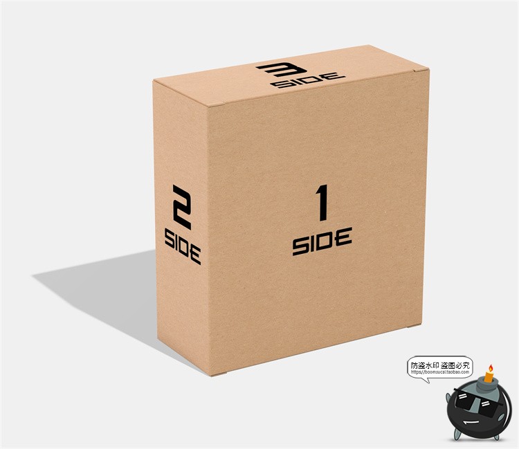图片[2]-牛皮纸箱快递箱子包装盒瓦楞纸盒VI效果图展示PSD贴图样机ps素材-设计猿
