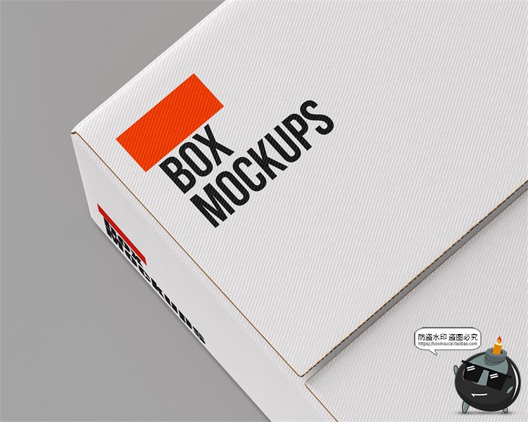 图片[7]-牛皮纸箱快递箱子包装盒瓦楞纸盒VI效果图展示PSD贴图样机ps素材-设计猿