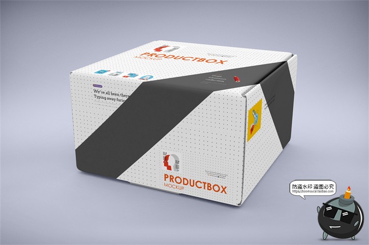 图片[8]-牛皮纸箱快递箱子包装盒瓦楞纸盒VI效果图展示PSD贴图样机ps素材-设计猿