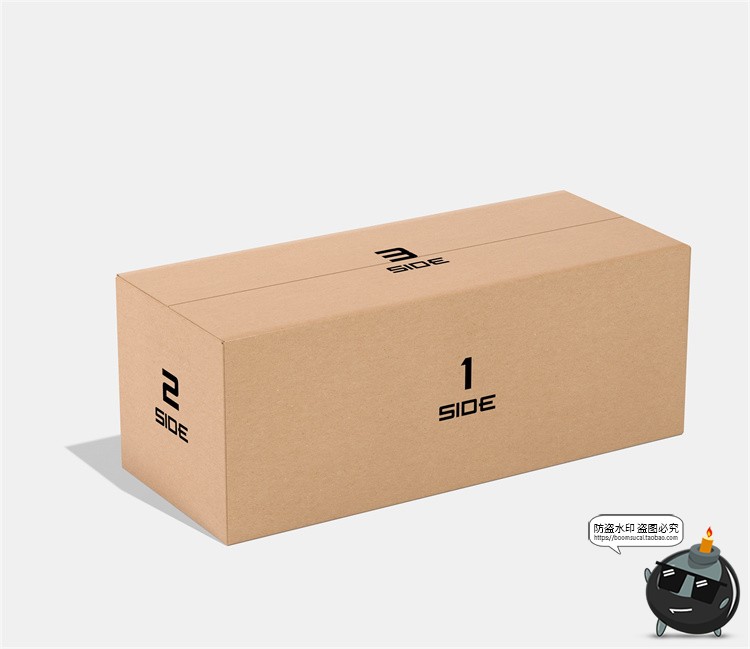 图片[15]-牛皮纸箱快递箱子包装盒瓦楞纸盒VI效果图展示PSD贴图样机ps素材-设计猿