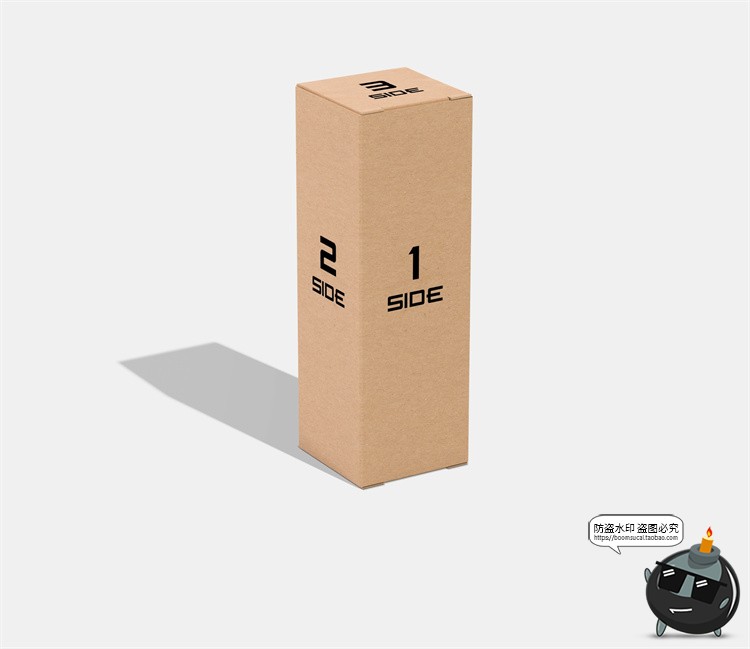 图片[17]-牛皮纸箱快递箱子包装盒瓦楞纸盒VI效果图展示PSD贴图样机ps素材-设计猿