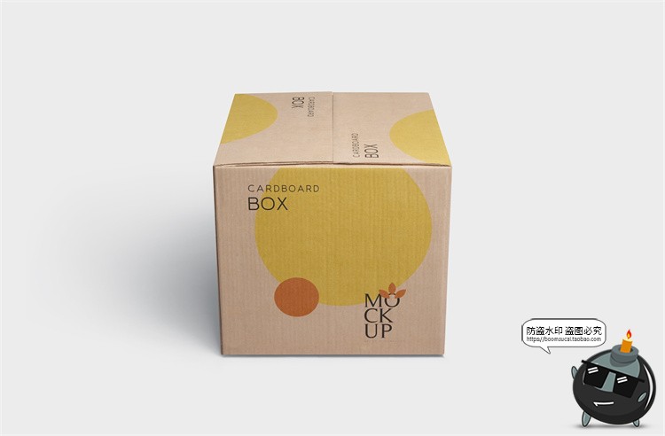 图片[19]-牛皮纸箱快递箱子包装盒瓦楞纸盒VI效果图展示PSD贴图样机ps素材-设计猿