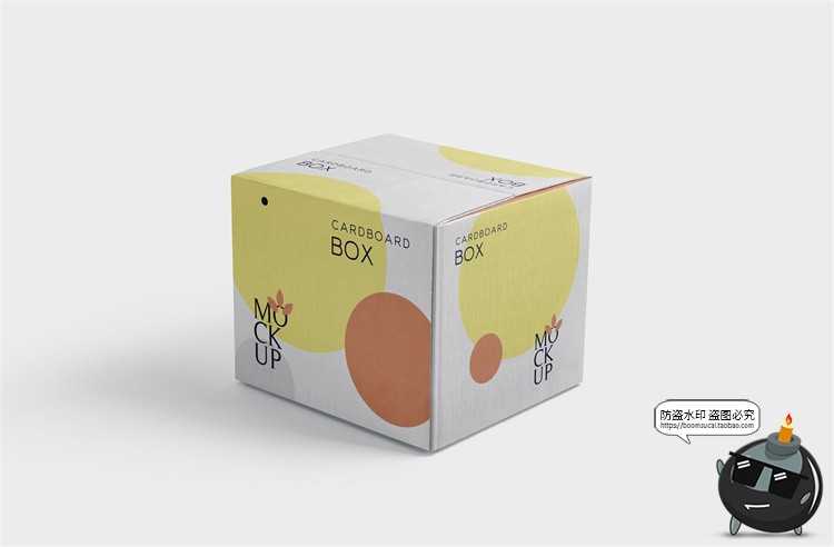 图片[20]-牛皮纸箱快递箱子包装盒瓦楞纸盒VI效果图展示PSD贴图样机ps素材-设计猿
