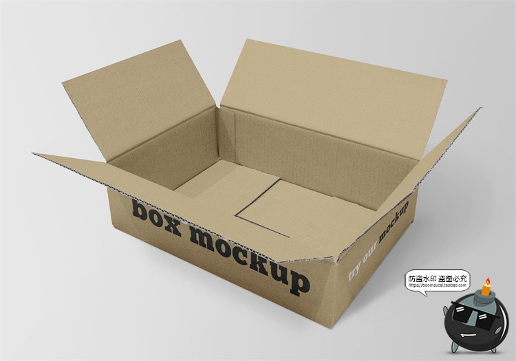 图片[38]-牛皮纸箱快递箱子包装盒瓦楞纸盒VI效果图展示PSD贴图样机ps素材-设计猿