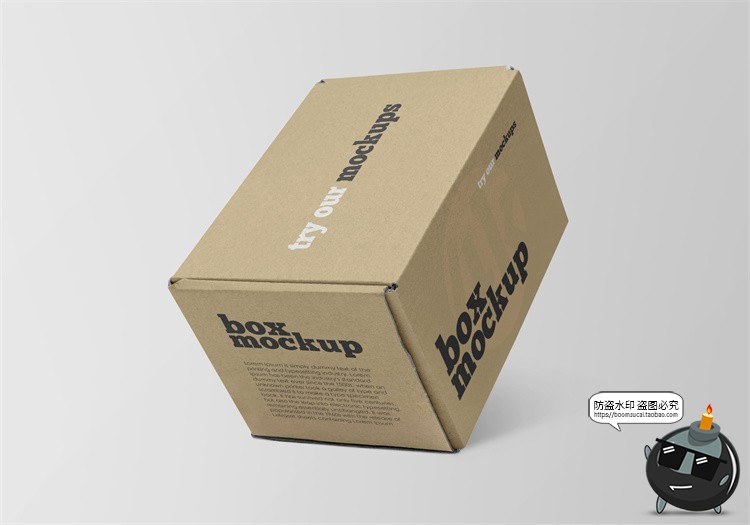 图片[39]-牛皮纸箱快递箱子包装盒瓦楞纸盒VI效果图展示PSD贴图样机ps素材-设计猿