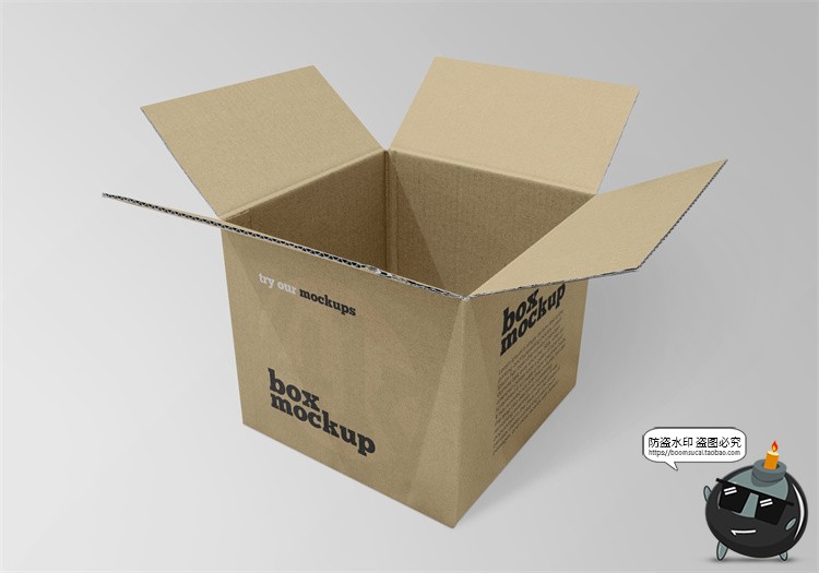 图片[45]-牛皮纸箱快递箱子包装盒瓦楞纸盒VI效果图展示PSD贴图样机ps素材-设计猿