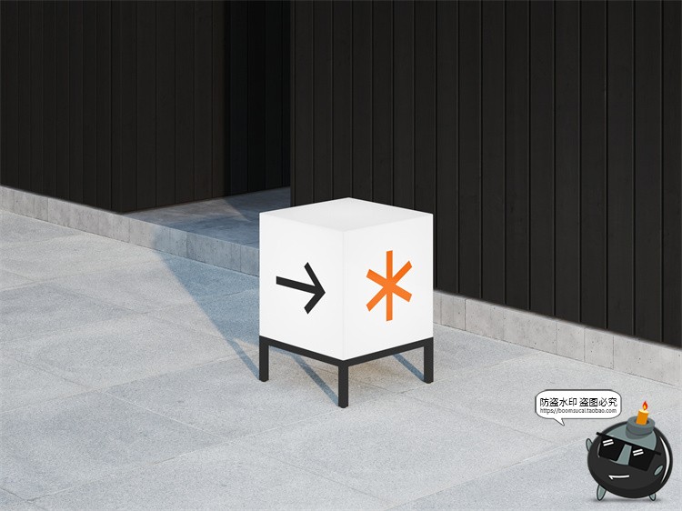 图片[3]-城市导视系统指示牌指引牌路标广告牌效果图PSD模板贴图样机素材-设计猿