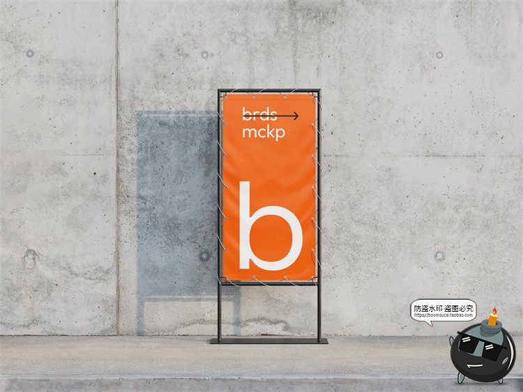 图片[6]-城市导视系统指示牌指引牌路标广告牌效果图PSD模板贴图样机素材-设计猿