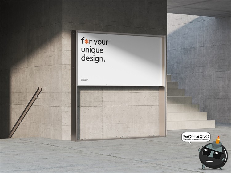 图片[16]-城市导视系统指示牌指引牌路标广告牌效果图PSD模板贴图样机素材-设计猿