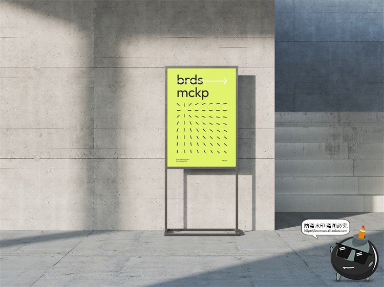 图片[19]-城市导视系统指示牌指引牌路标广告牌效果图PSD模板贴图样机素材-设计猿