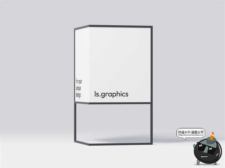 图片[35]-城市导视系统指示牌指引牌路标广告牌效果图PSD模板贴图样机素材-设计猿