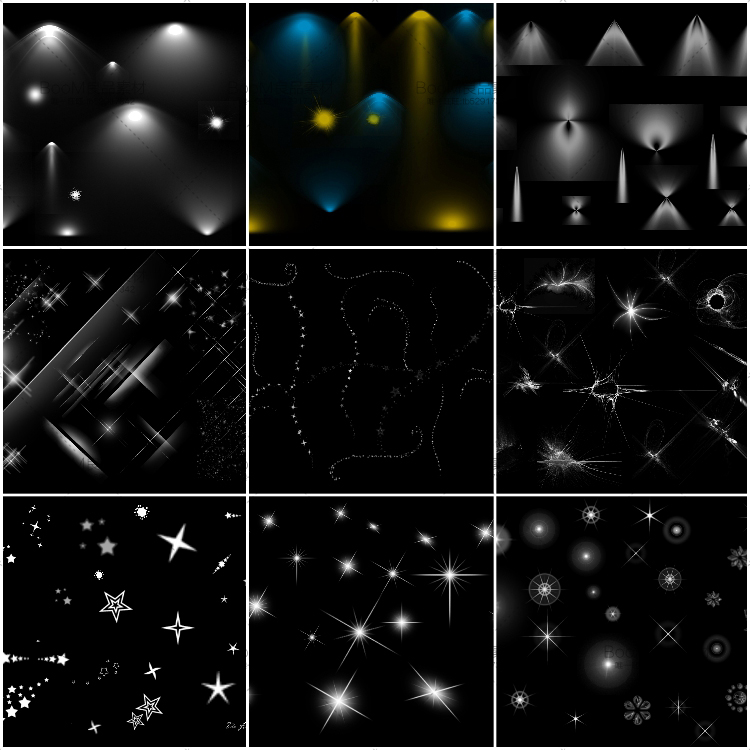 图片[1]-建筑园林景观灯光led光效效果图PSD素材夜景设计后期素材PS笔刷-设计猿