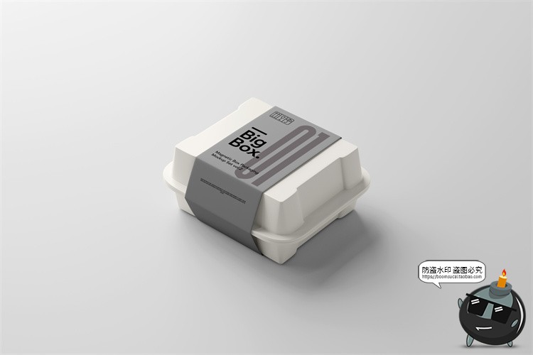 图片[2]-餐盒外卖一次性打包盒纸盒包装效果图贴图PSD模板样机提案PS素材-设计猿