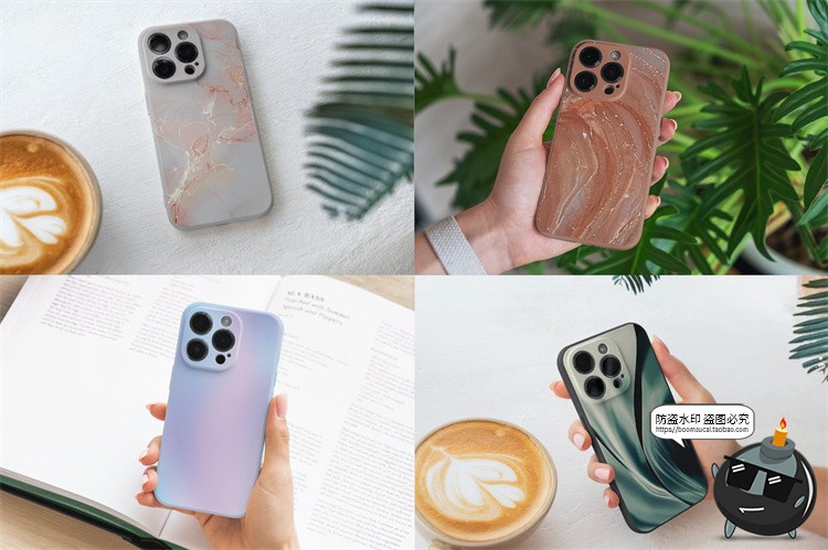 图片[2]-苹果iPhone14Pro手机壳样机外壳直角边保护套贴图效果展示PSD素-设计猿