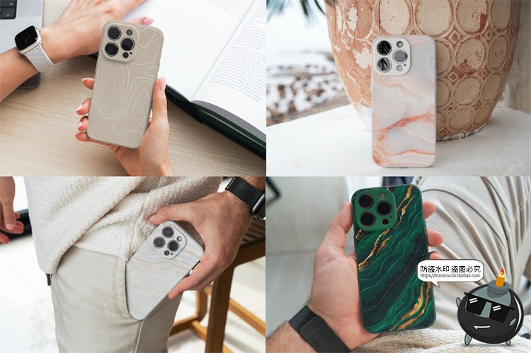 图片[5]-苹果iPhone14Pro手机壳样机外壳直角边保护套贴图效果展示PSD素-设计猿