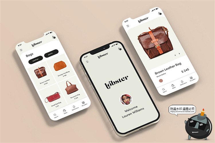图片[2]-手机ui界面演示app作品效果图展示介绍智能贴图样机PSD模板PS素材-设计猿