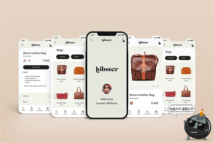图片[9]-手机ui界面演示app作品效果图展示介绍智能贴图样机PSD模板PS素材-设计猿