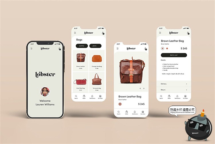 图片[10]-手机ui界面演示app作品效果图展示介绍智能贴图样机PSD模板PS素材-设计猿