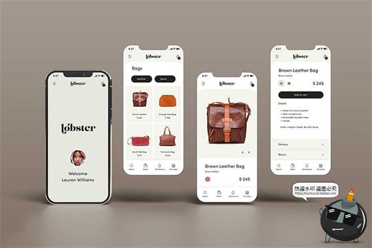 图片[11]-手机ui界面演示app作品效果图展示介绍智能贴图样机PSD模板PS素材-设计猿