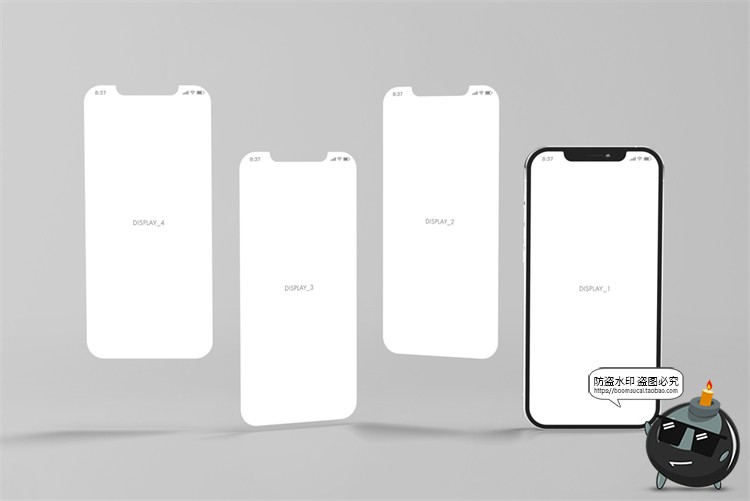 图片[19]-手机ui界面演示app作品效果图展示介绍智能贴图样机PSD模板PS素材-设计猿