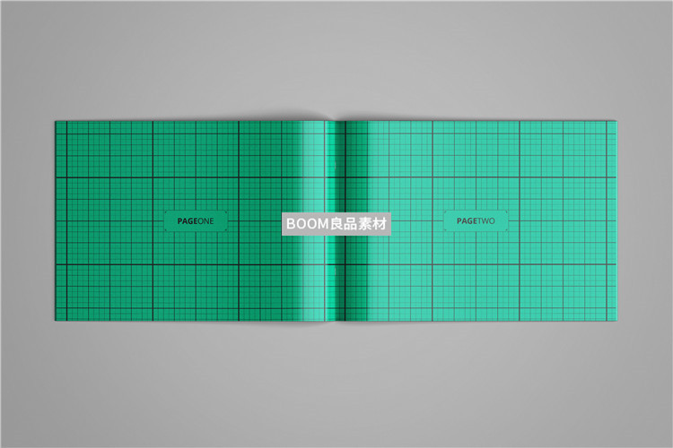 图片[1]-企业公司画册手册本子对折开智能贴图效果展示样机PSD模板PS素材-设计猿