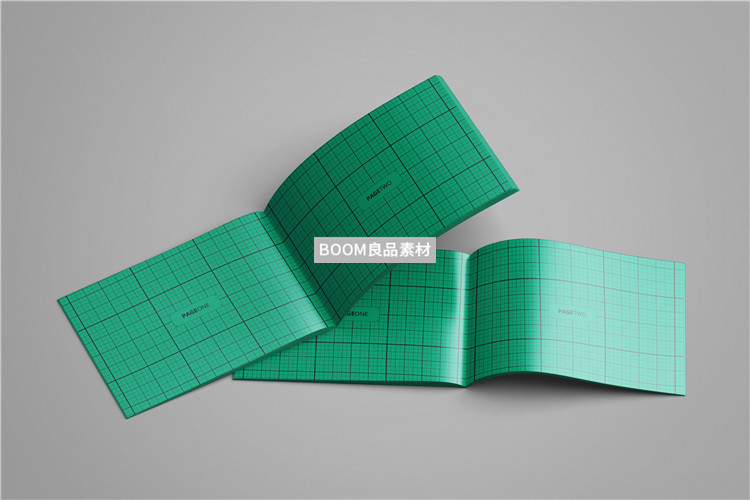 图片[3]-企业公司画册手册本子对折开智能贴图效果展示样机PSD模板PS素材-设计猿
