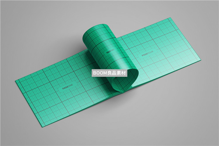 图片[4]-企业公司画册手册本子对折开智能贴图效果展示样机PSD模板PS素材-设计猿