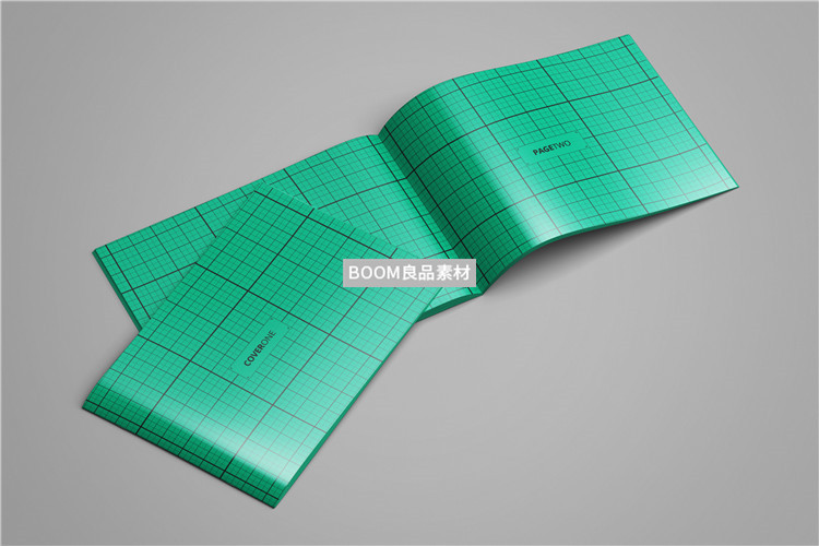 图片[8]-企业公司画册手册本子对折开智能贴图效果展示样机PSD模板PS素材-设计猿