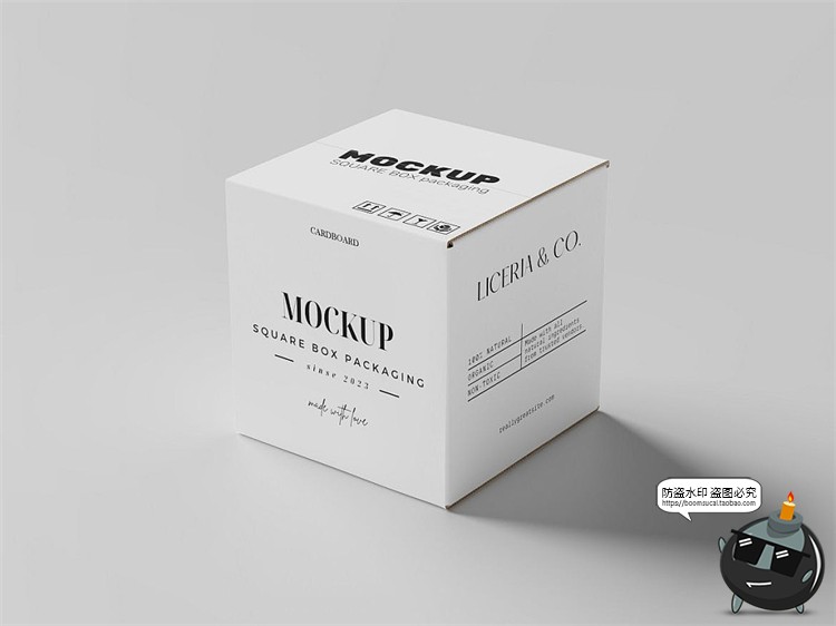 图片[5]-正方形纸箱纸盒封装打包快递纸箱包装贴图展示效果图PSD样机素材-设计猿