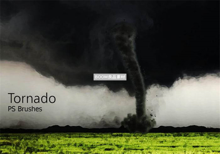 图片[2]-龙卷风旋风飓风台风暴风漩涡等天气场景后期合成PS笔刷素材设计-设计猿