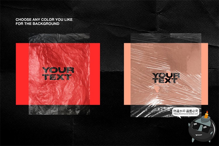 图片[14]-潮流透明塑料铝箔防震膜保鲜膜包装纸塑料袋贴图样机PSD模板素材-设计猿