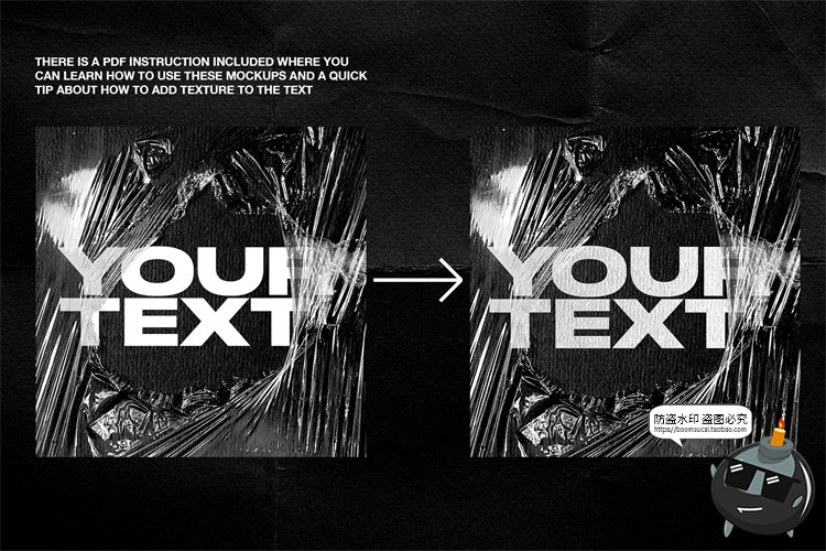 图片[15]-潮流透明塑料铝箔防震膜保鲜膜包装纸塑料袋贴图样机PSD模板素材-设计猿