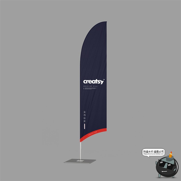 图片[5]-户外刀旗道旗风帆模拟效果展示智能贴图mockups样机PSD模版PS素材-设计猿