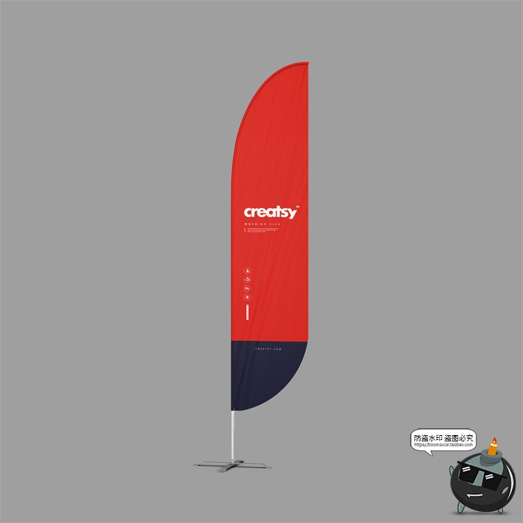 图片[6]-户外刀旗道旗风帆模拟效果展示智能贴图mockups样机PSD模版PS素材-设计猿