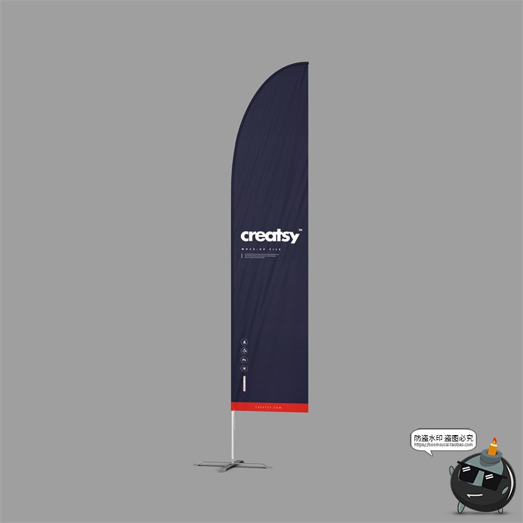 图片[7]-户外刀旗道旗风帆模拟效果展示智能贴图mockups样机PSD模版PS素材-设计猿