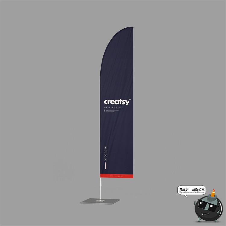 图片[9]-户外刀旗道旗风帆模拟效果展示智能贴图mockups样机PSD模版PS素材-设计猿