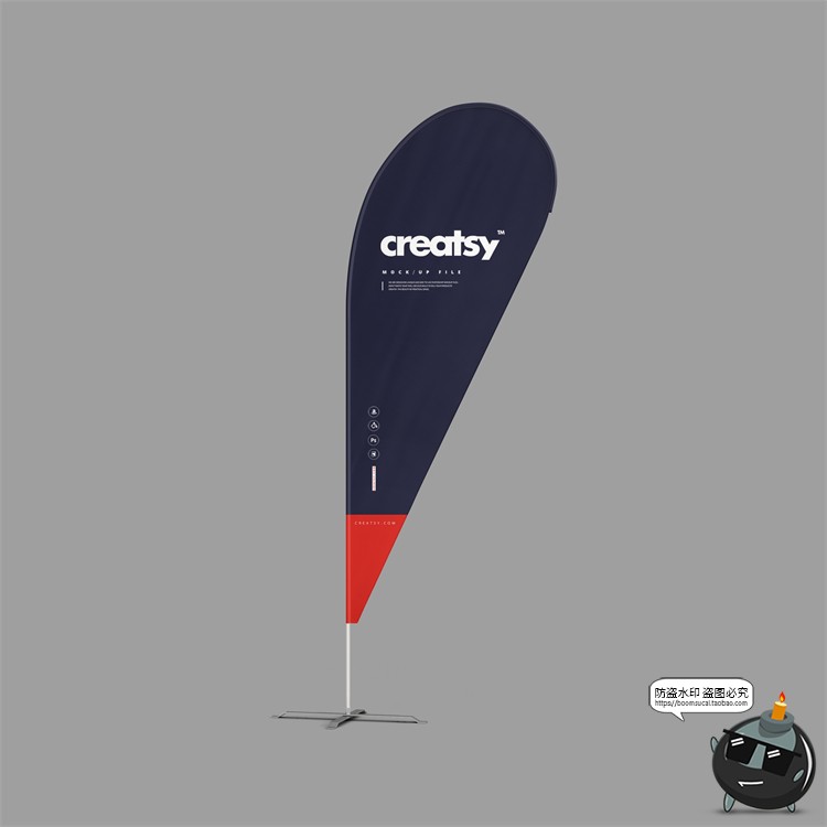 图片[12]-户外刀旗道旗风帆模拟效果展示智能贴图mockups样机PSD模版PS素材-设计猿