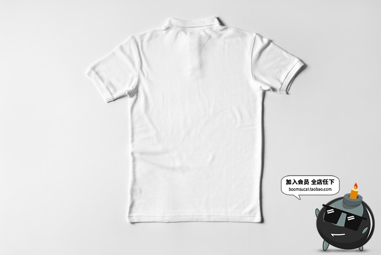 图片[1]-Polo衬衫T恤有领文化衫短袖上衣贴图效果展示文创样机PSD模板素材-设计猿