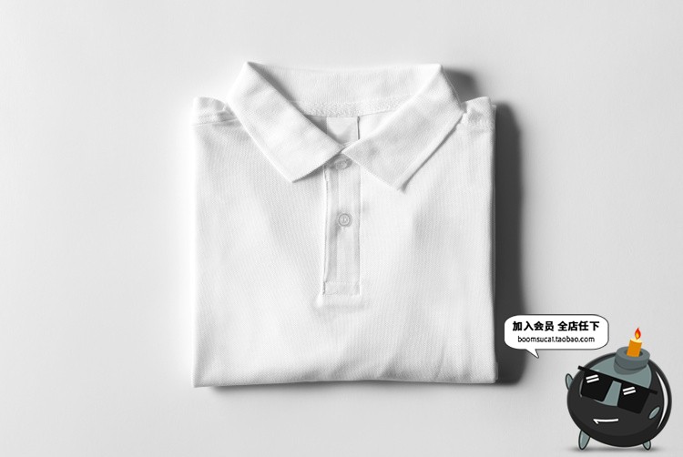 图片[2]-Polo衬衫T恤有领文化衫短袖上衣贴图效果展示文创样机PSD模板素材-设计猿