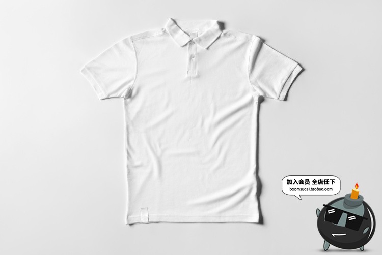 图片[3]-Polo衬衫T恤有领文化衫短袖上衣贴图效果展示文创样机PSD模板素材-设计猿
