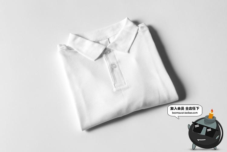 图片[5]-Polo衬衫T恤有领文化衫短袖上衣贴图效果展示文创样机PSD模板素材-设计猿