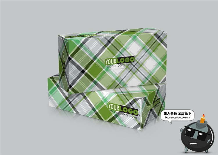 图片[7]-纸巾抽纸餐巾纸盒卫生纸盒装样机包装贴图效果PSD模板PS设计素材-设计猿