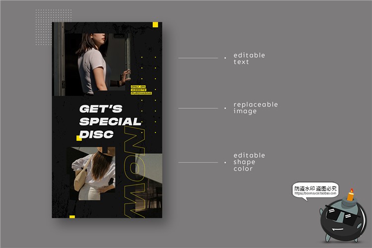 潮流风格潮牌服饰品牌故事宣传新品海报图文排版PSD模板PS素材-设计猿