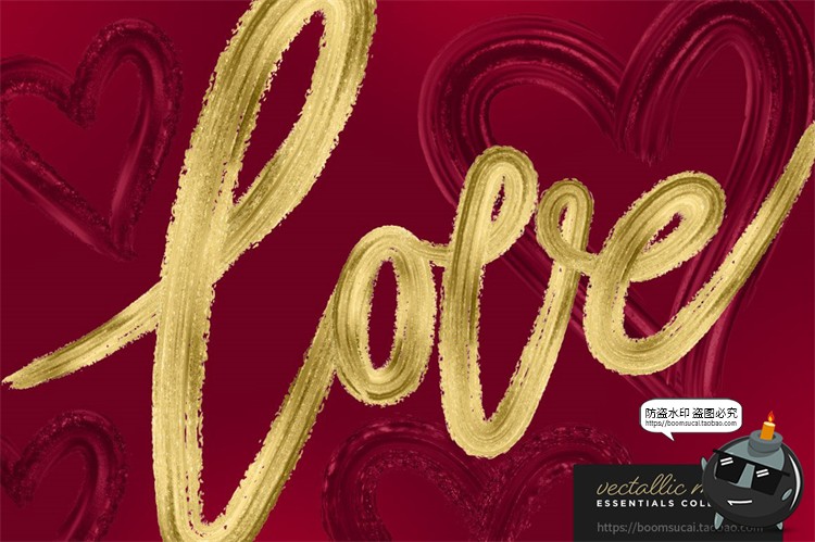 图片[4]-艺术金箔金色金油漆效果画笔颗粒质感笔触Ai矢量笔刷PNG免抠素材-设计猿