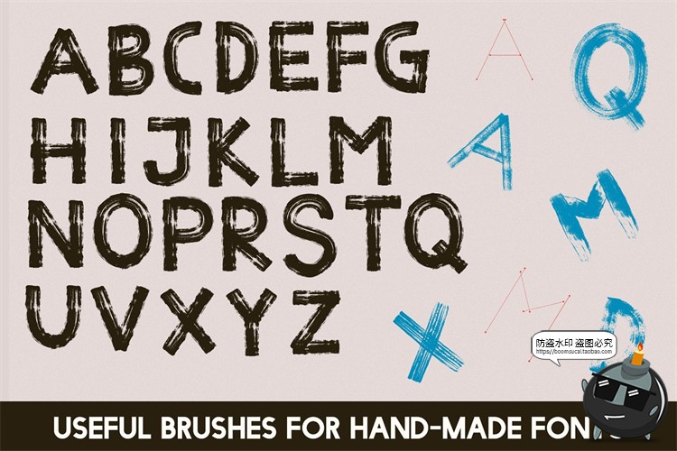 图片[6]-37款经典油墨油画水墨涂鸦手绘水彩绘画插图效果Ai矢量笔刷素材-设计猿